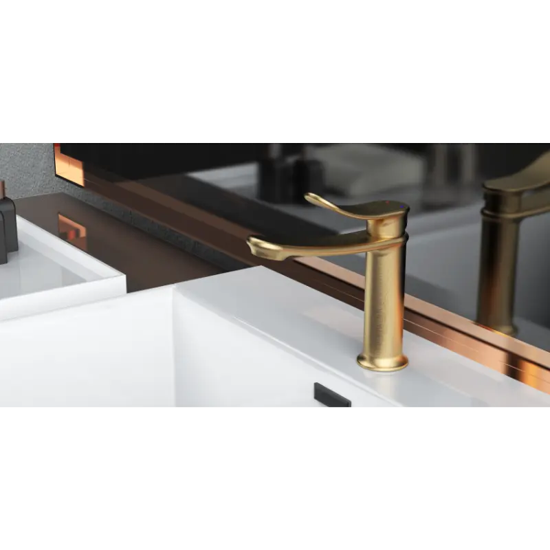 洗面台の温水および冷水の蛇口